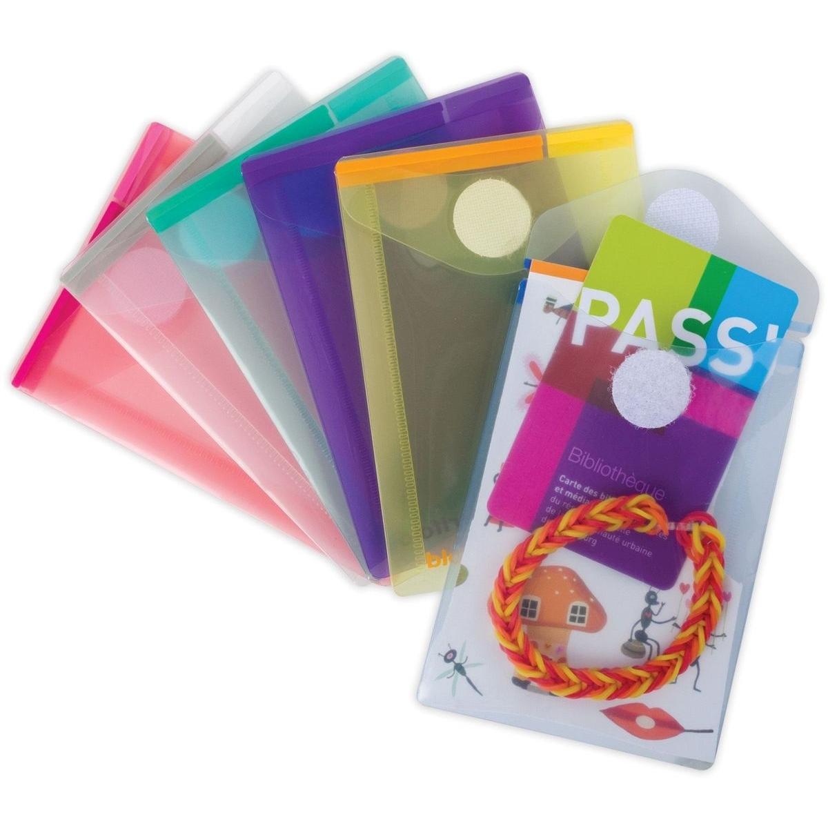 Tarifold, Mappe, Sammeltasche A7 hoch PP Klettverschluss sortiert VE=6 Stück (6 x)