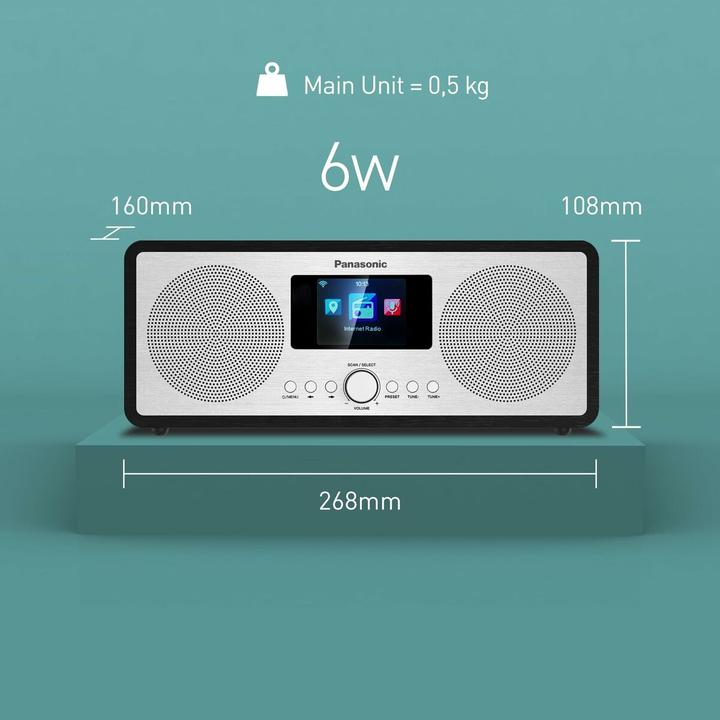 Actual product image Panasonic RF-D40EG-K (Web radio, DAB+, FM, Bluetooth, Wi-Fi)