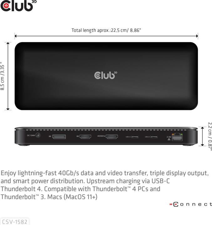 Produktbild Club 3D CSV-1582 (Thunderbolt, 11 Ports)
