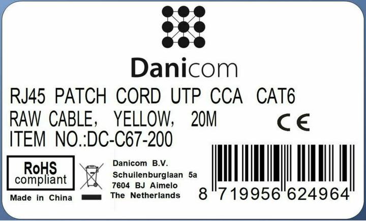 Produktbild Dsit CAT 6 Netzwerkkabel U/UTP (CAT6, 20 m)