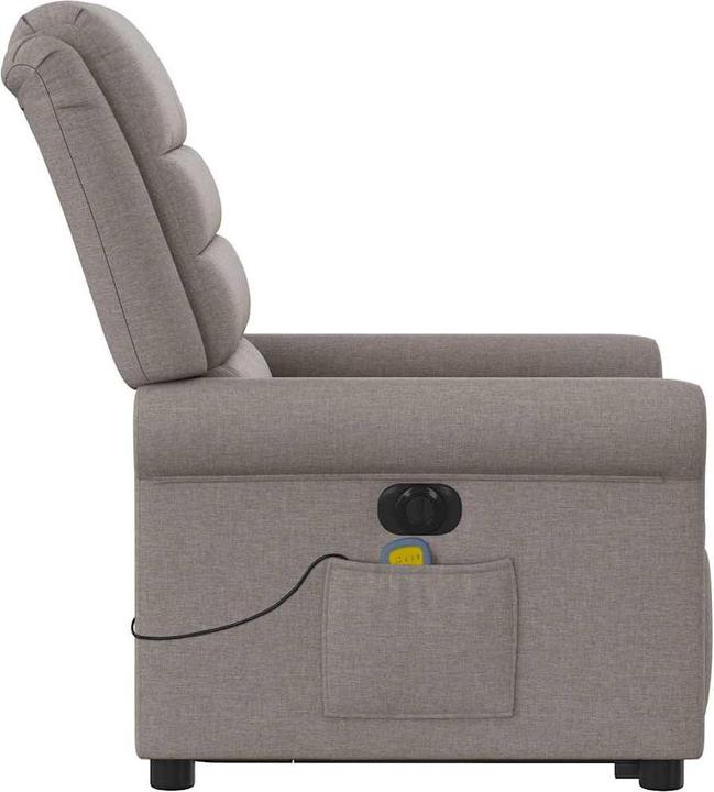Actual product image VidaXL Electric massage chair with stand-up aid Taupe fabric