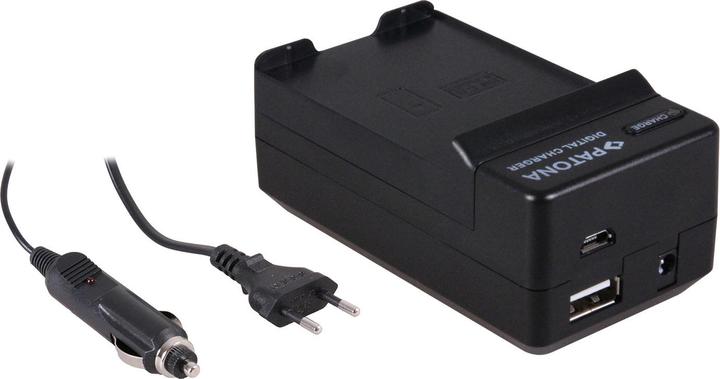 Produktbild Patona 4in1 Ladegerät f. Samsung Galaxy S2 S1 i9100 Galaxy R EB-F1A2GBU (Kamera Akku Ladegerät)