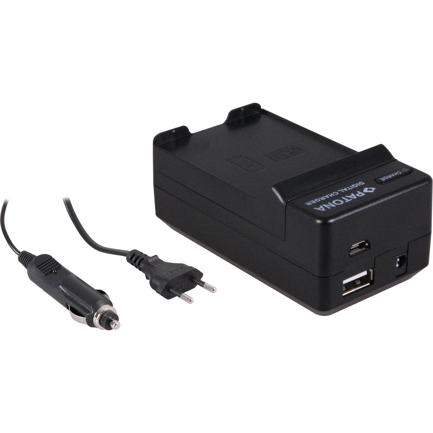 Patona Caricabatterie 4in1 per Samsung Galaxy S2 S1 i9100 Galaxy R EB-F1A2GBU (Caricabatterie per fotocamere), Alimentatore fotocamera