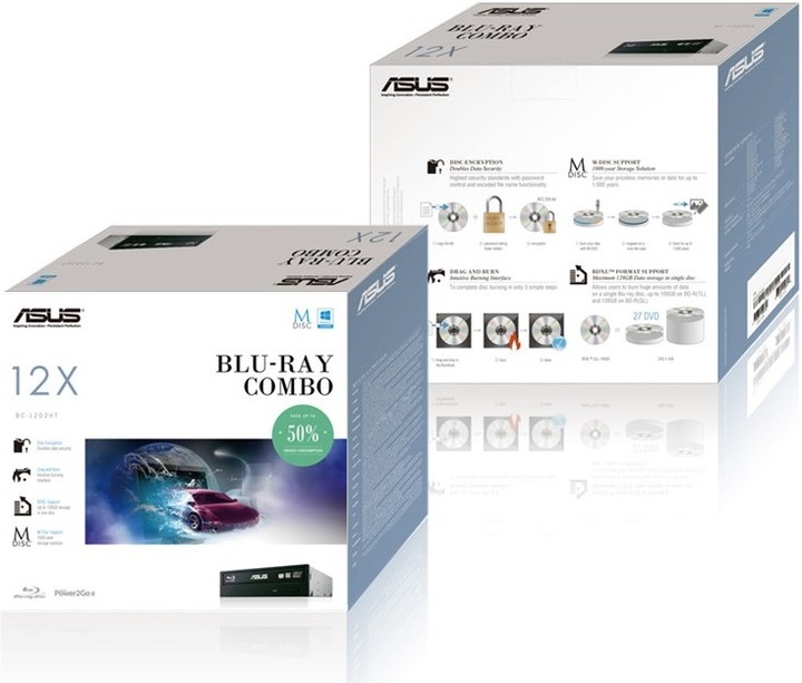 Image du produit ASUS Bc-12d2ht (Lecteur Blu-ray, Lecteur de CD, Graveur de DVD)