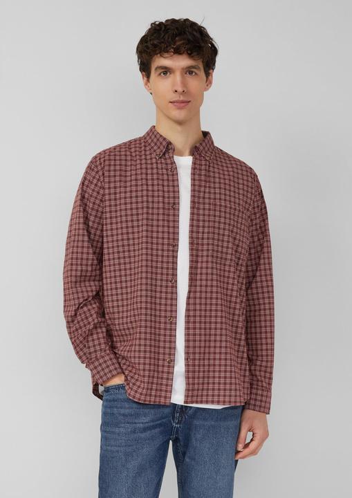 Immagine prodotto s.Oliver Hemd Regular Fit: Elastisches Button-Down-Hemd mit Karomuster (M)
