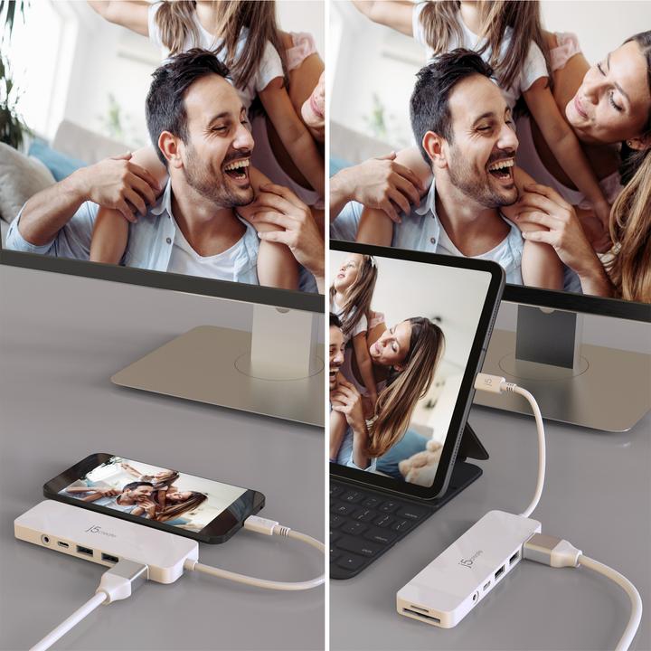 Actual product image j5Create JCD373-N (USB-C, 7 ports)