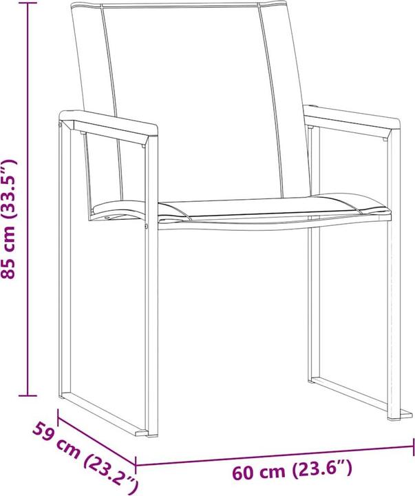 Produktbild vidaXL Garten Essgruppe (180 x 90 x 75 cm)