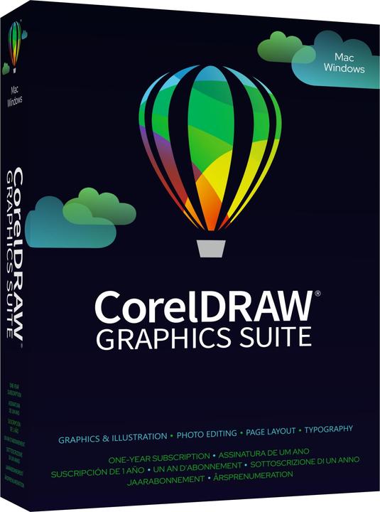 Produktbild Corel Draw Graphics Suite Agnostic Box, Subscr.,1yr, WIN, ML (1 User, 12 Monate)