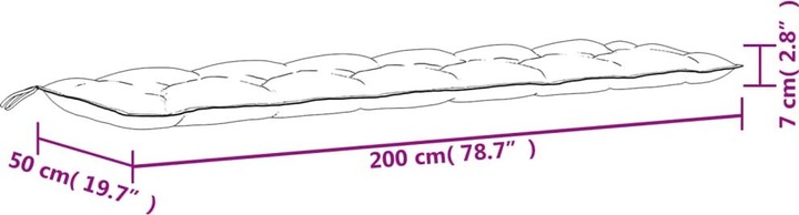 200 x 50 x 7 cm