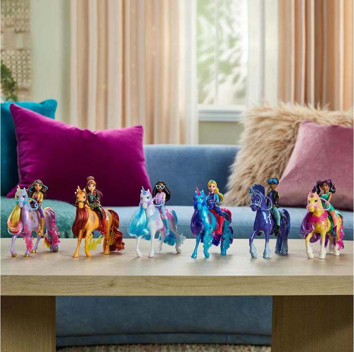 Actual product image Unicorn Academy - Sophia and unicorn Wildstar (with real mane and tail and brush)