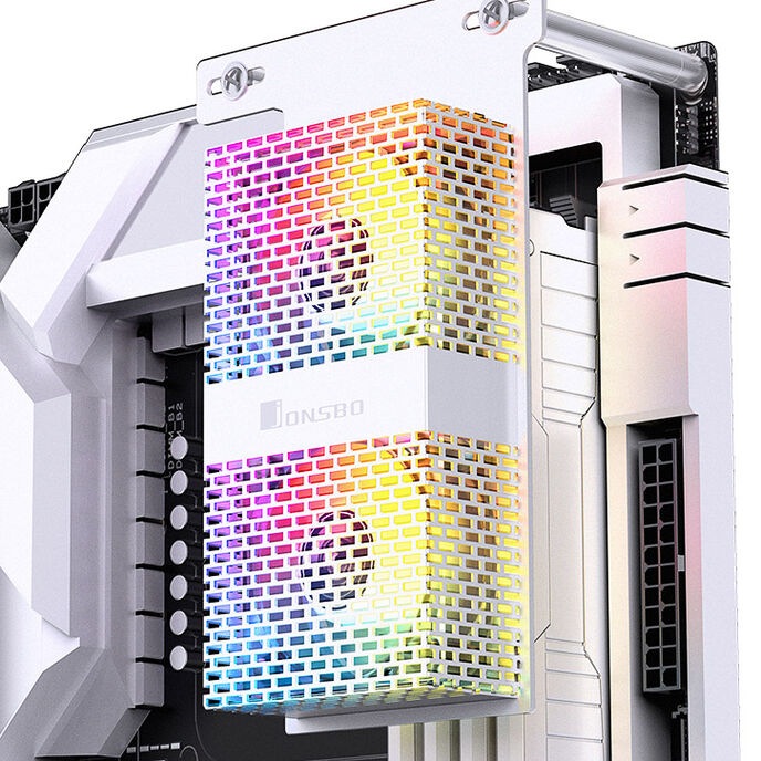 Actual product image Jonsbo NF-2 RAM cooler, ARGB - white