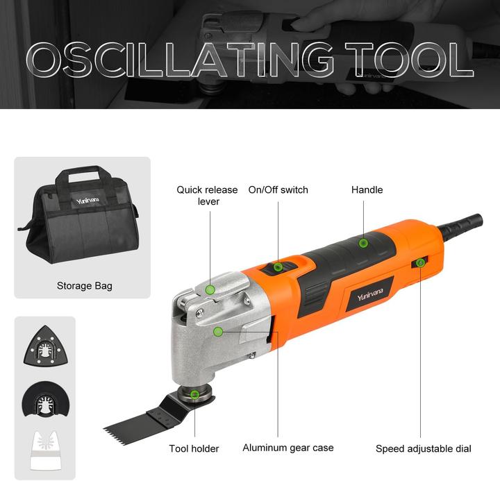 Actual product image Yunirvana Oszillierendes Multifunktionswerkzeug (Multifunctional tool)