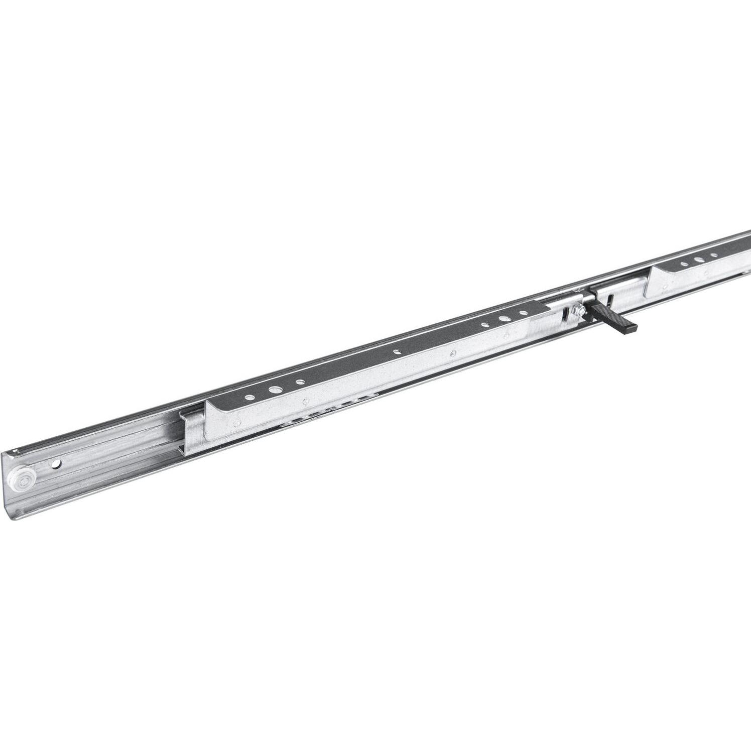 Pöttker, Tischplatte, Ausziehtischführung BASIC SYNCHRON mit Bremse,Auszugslänge 1127 mm,verzinkt