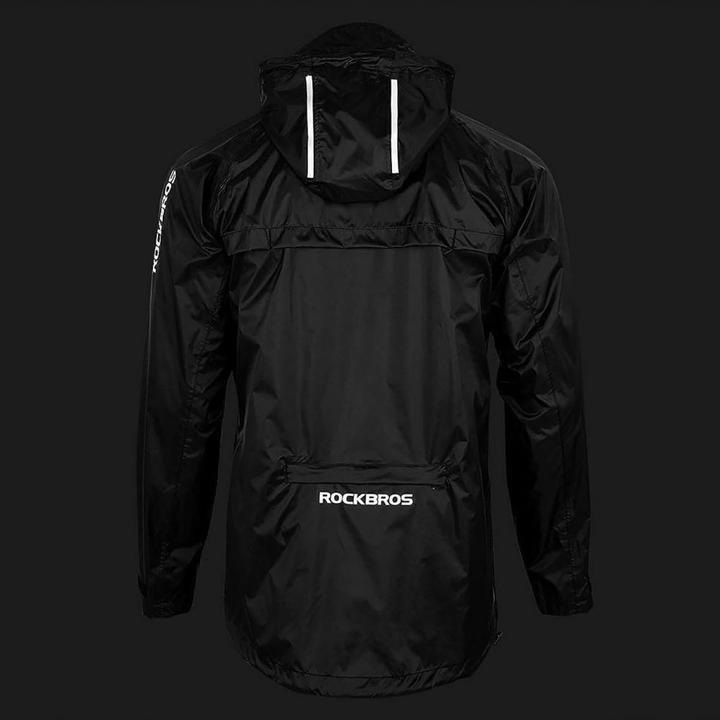 Actual product image Rockbros YPY013BK4XL Rain Jacket Breathable Windproof XXXXL - Black (4XL)