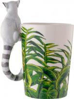 Actual product image Puckator Lemur Shaped Handle Cup in Dolomite Ceramics