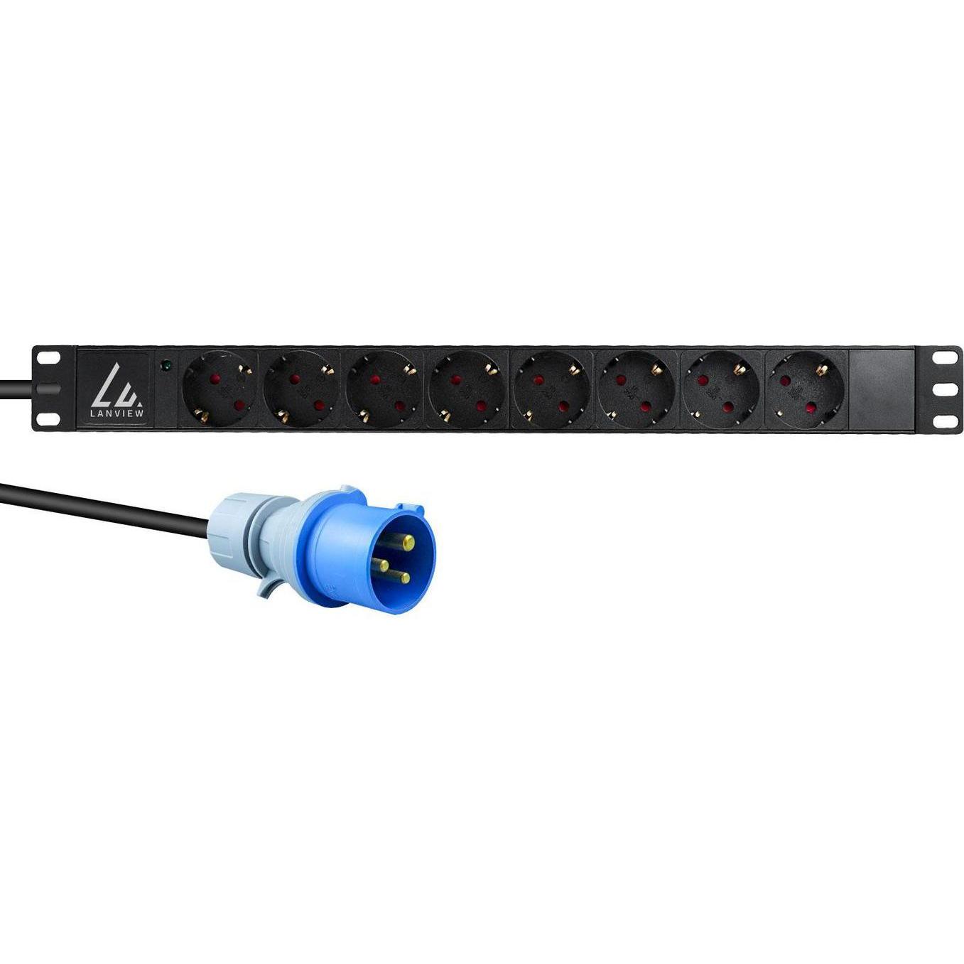 Thumbnail - Lanview 19" rack mount power strip, USV Zubehör