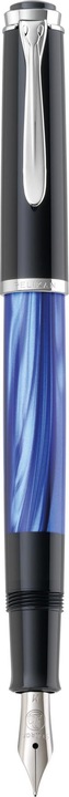 Pelikan Füllhalter M205 Blau-Marm. F Etui (Blau-Marmoriert, 1 x)