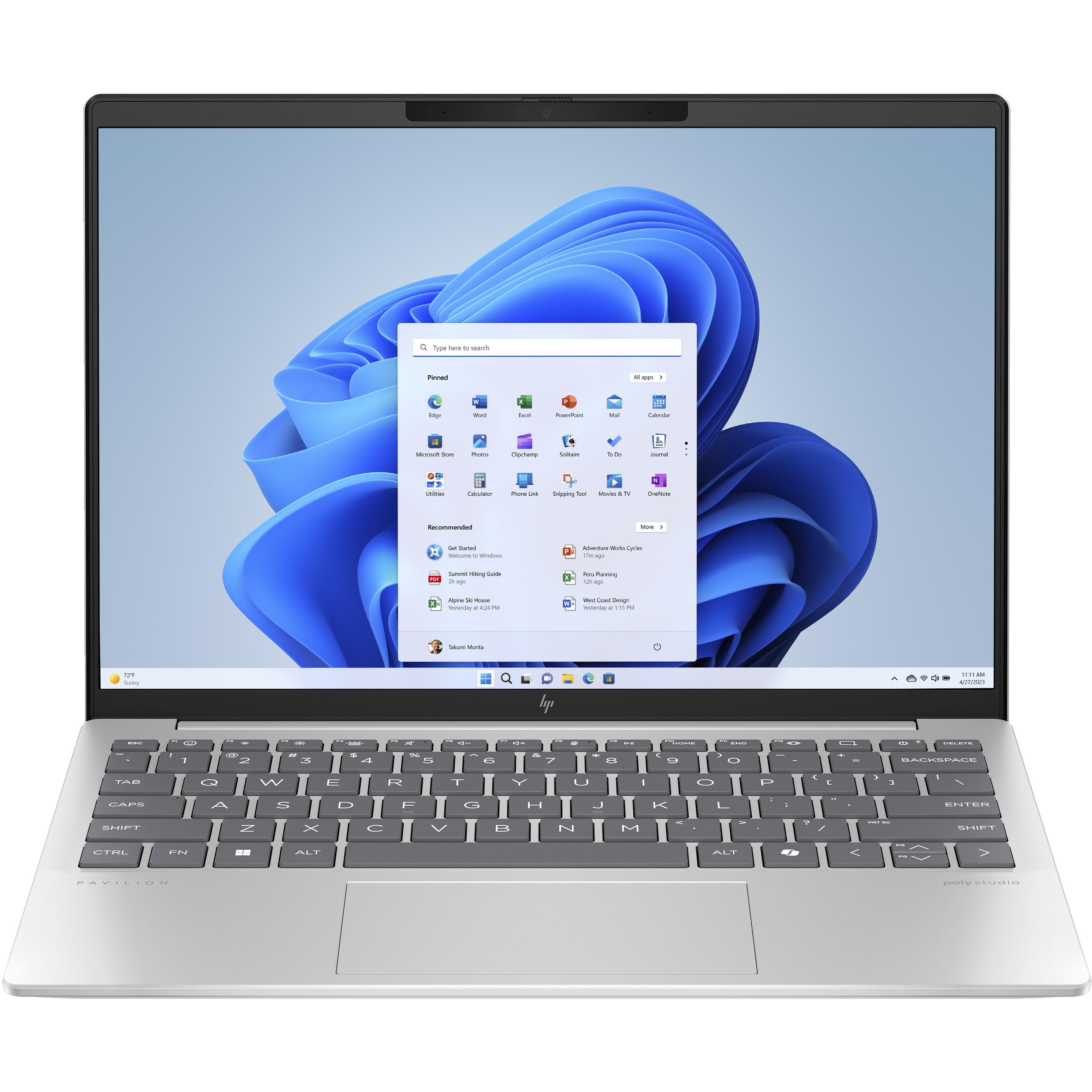 HP 13-bg0010nd (13.30", 512 GB, 16 GB, Eng. Int., AMD Ryzen 5 8640U), Notebook, Silber