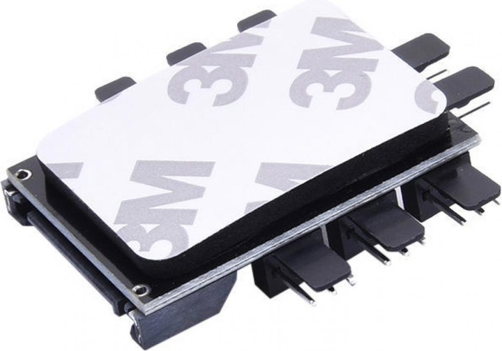 Produktbild PowerGuard 8-Fach PC Lüfter (3pin, 12V) auf SATA Stromversorgung Board