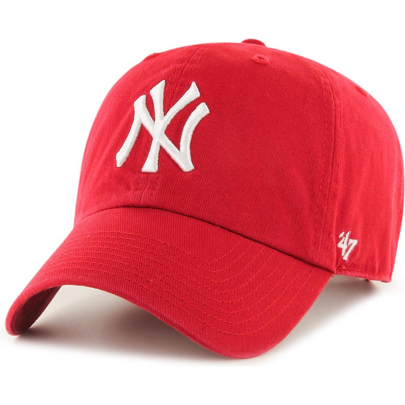 47 Brand, Herren, Cap, Relaxed Fit MLB New York Yankees, Rot, (One Size)