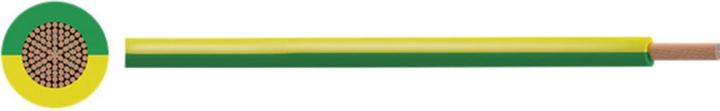 Produktbild RND Electronics Litze PVC 6mm² Nur Kupfer Grün/Gelb H07V-K 100m (100 m)