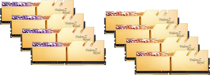 Actual product image G.Skill TridentZ Royal 64GB DDR4 3600-14, (8x8GB), F4-3600C14Q2-64GTRGB (8 x 8GB, 3600 MHz, DDR4-RAM, DIMM)