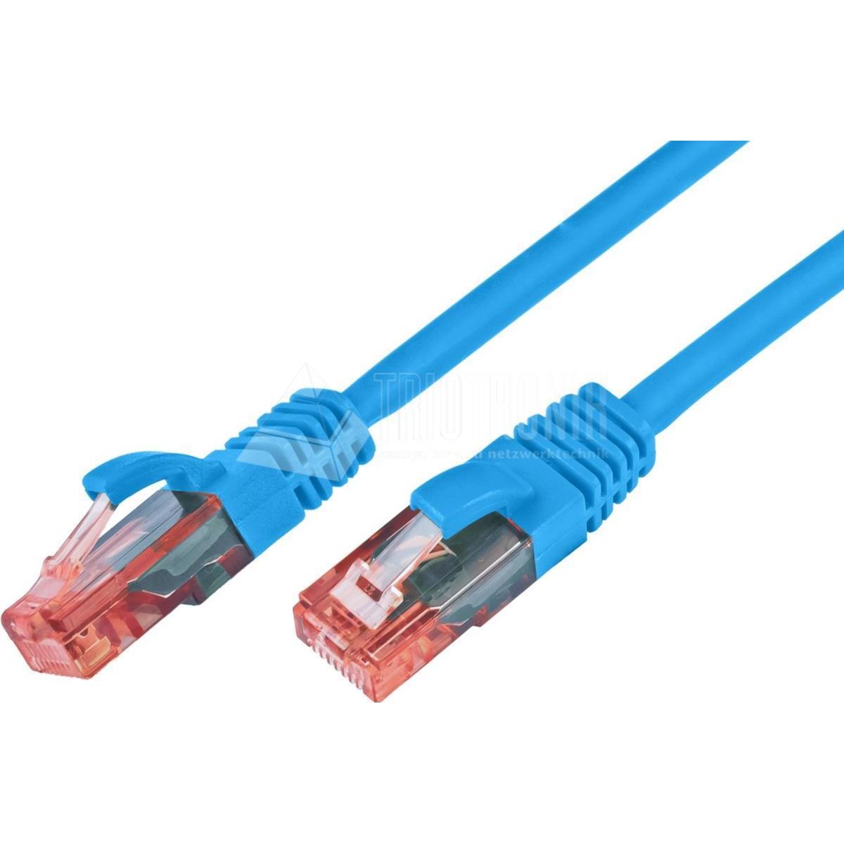 Wirewin Patchkabel: UTP 0.25m blau (UTP, CAT6, 0.25 m), Netzwerkkabel