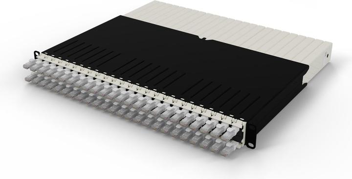 PATCHBOX one / 8RU / Cat 6A, UTP, 0.8 m, white (U/UTP, CAT6a, 0.80 m)