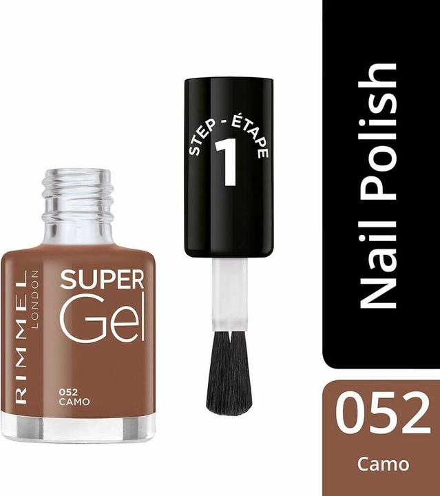 Produktbild Rimmel London RIMMEL Super Gel Nagellack Nr. 052 Camo 12ml (052 Camo, Gel-Effekt Nagellack)