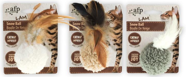Actual product image All for Paws Lambswool (Cat ball toy)