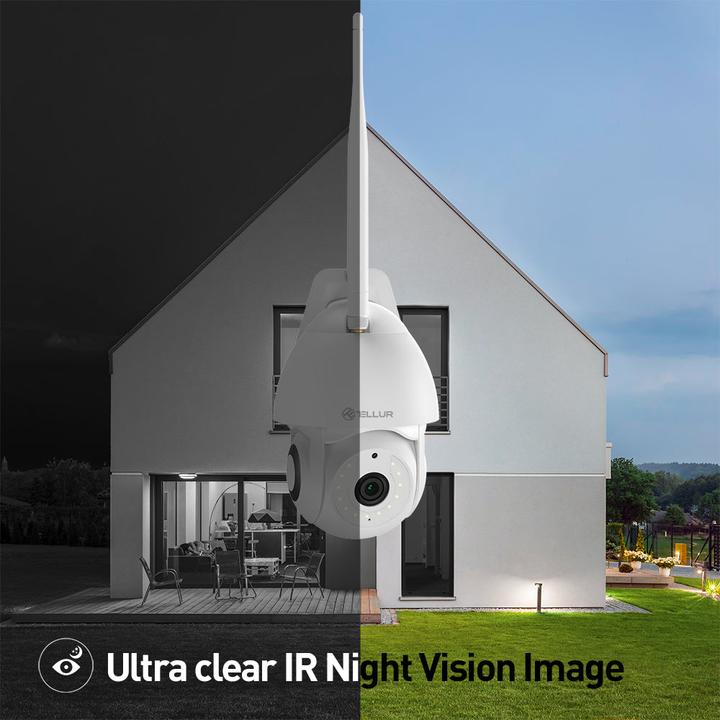 Immagine prodotto Tellur Telecamera intelligente WiFi per esterni 3MP, UltraHD, Autotracking, PTZ bianco (2304 x 1296 Pixels)