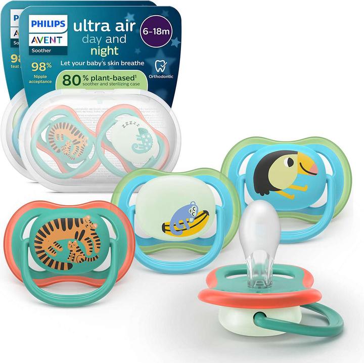 Immagine prodotto Philips Avent Pacifier für Tag und Nacht (4 x, 6 - 18 M.)