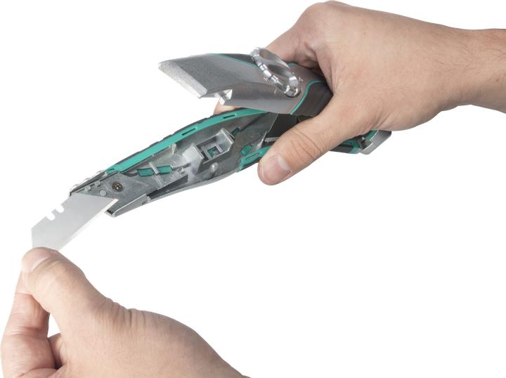 Produktbild wolfcraft 1 Profi Trapezklingenmesser + Köcher (Cutter)