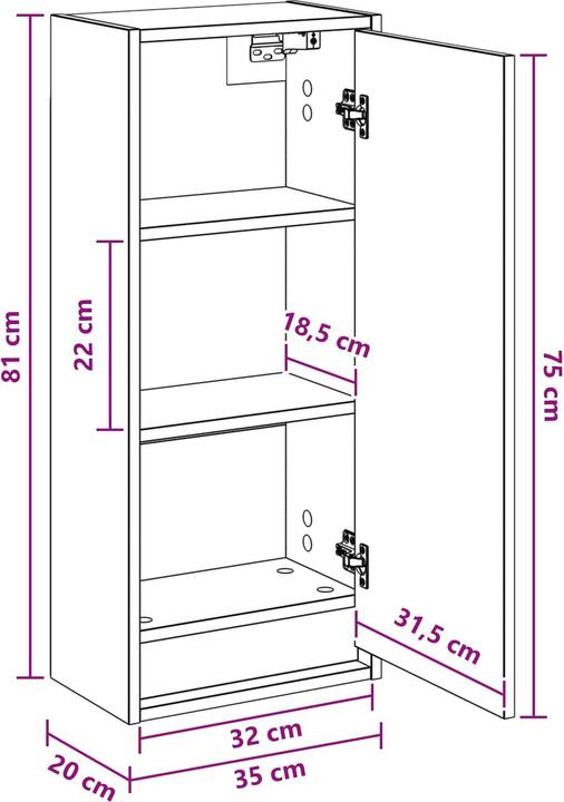 Produktbild vidaXL Waschbecken Unterschrank