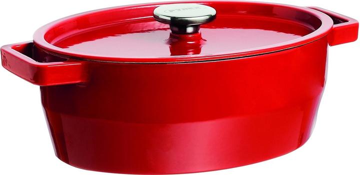 Actual product image Pyrex Cast iron pot 29cm 3,8l SLOWCOOK oval red (29 cm, Casserole + Stewpot, Cast iron)
