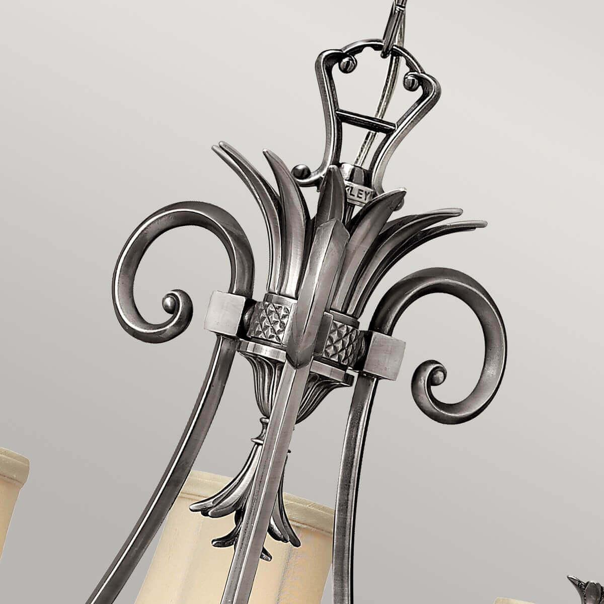 Thumbnail - Elstead Lighting, Kronleuchter, Plantation Kronleuchter E14 4-fach Poliertes antikes Nickel (54.60 cm)