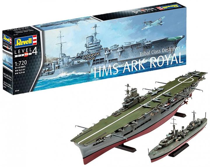 Actual product image Revell H.M.S. Ark Royal & Tribal Class Destroyer