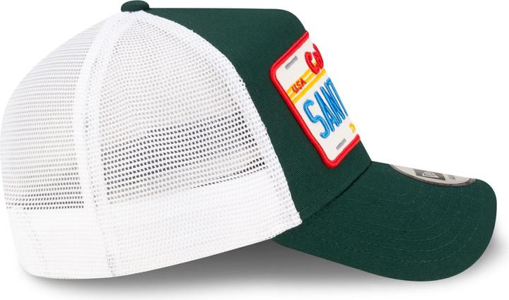 Actual product image New Era Adjustable A-Frame Trucker Cap - SANTA MONICA green