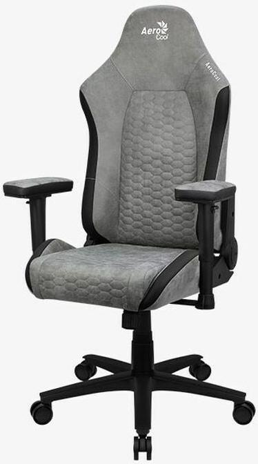 AeroCool Fotel CROWN AeroSuede Stone Grey