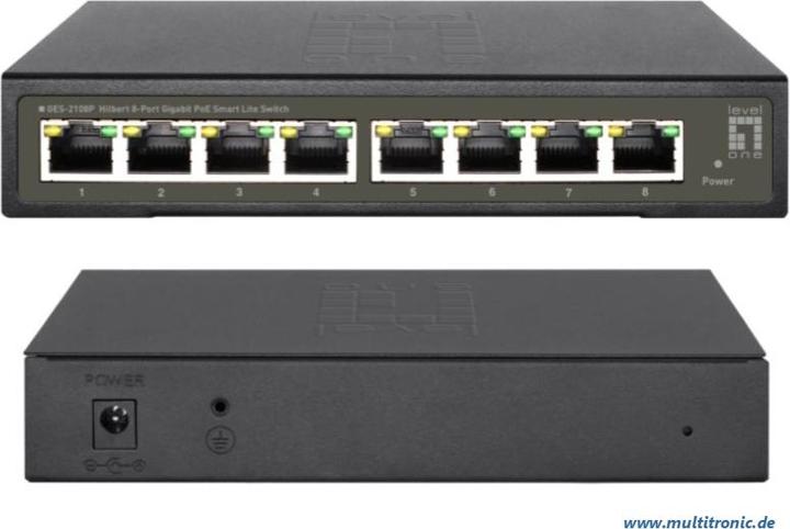 Image du produit LevelOne Commutateur 8x GE GES-2108P 8xPoE (8 ports)
