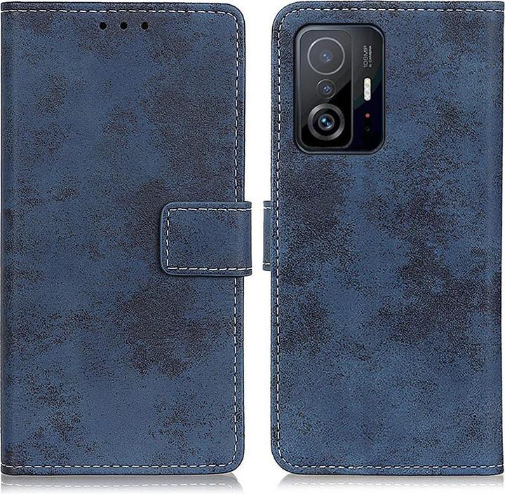 Produktbild Cover-Discount Xiaomi 11T - Vintage Etui Wildleder Optik dunkelblau (Xiaomi 11T Pro, Xiaomi 11T)