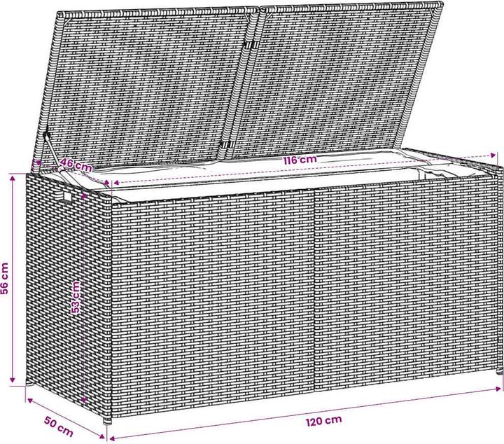 Produktbild vidaXL Gartentruhe 283L