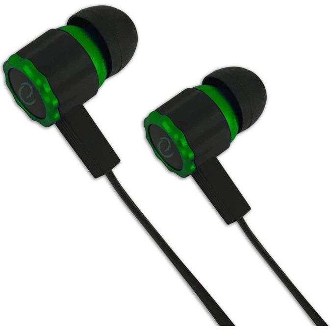 Esperanza GAMING EARPHONES WITH MICROPHONE VIPER BLACK-GREEN 5901299942666 (Cablato), Cuffie, Nero