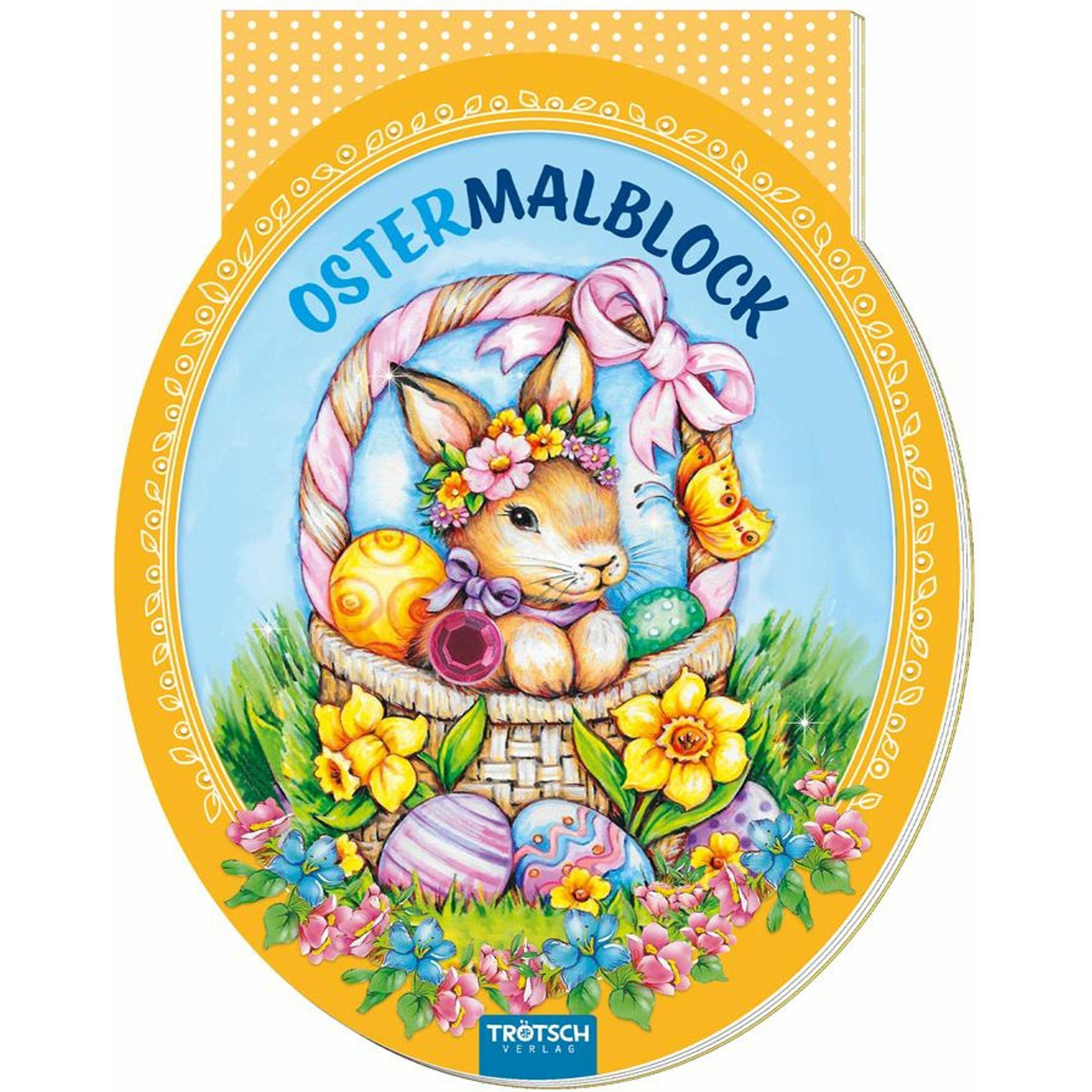 Trötsch Trtsch Ostermalblock mit Glitzerstein
