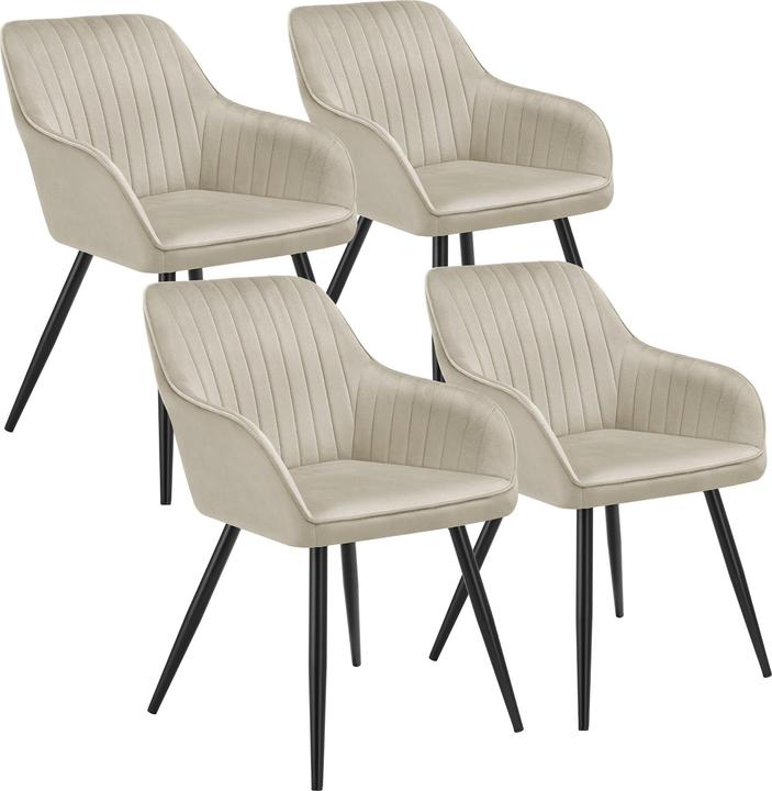 Actual product image tectake Chair Marilyn, Velvet look, quilted