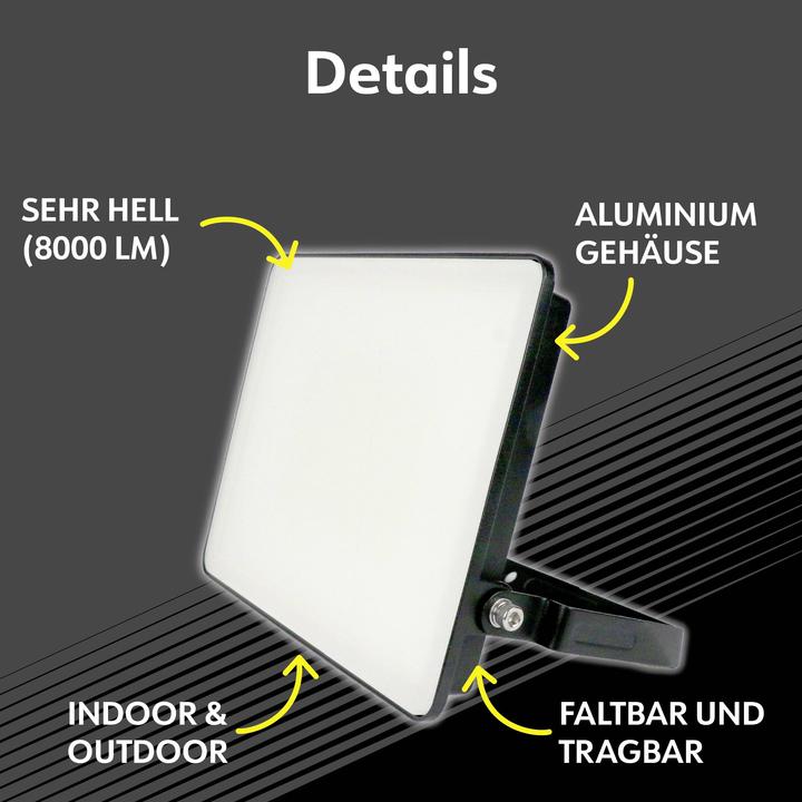 Image du produit Müller Licht Müller-Licht Miami 21600062 LED-Aussenstrahler 50 W Neutralweiss (8000 lm, IP65)