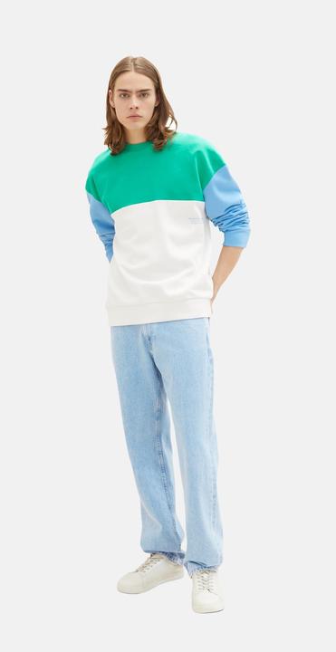 Produktbild Tom Tailor Sweatshirt Pullover ohne Kapuze mit Color-Block (XL)