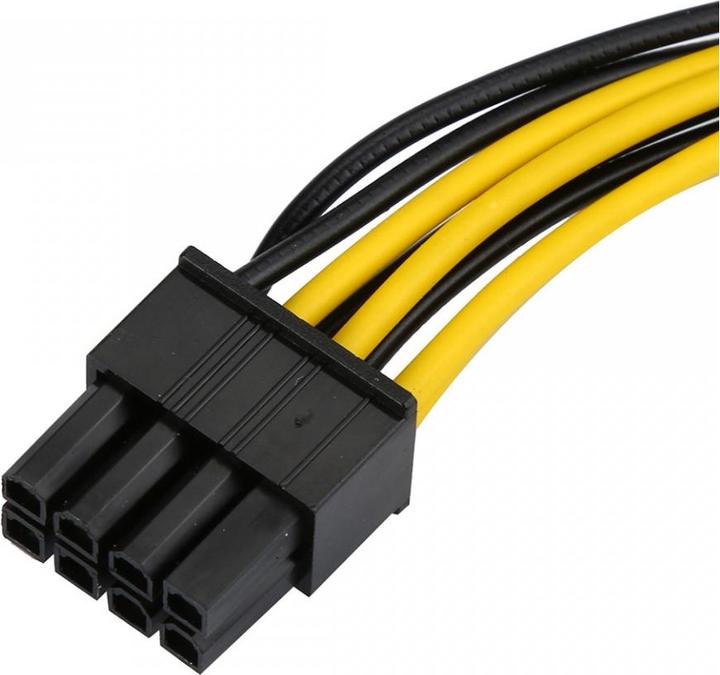 Actual product image PowerGuard PCI-E 6-Pin to 8-Pin GPU Graphics Card Adapter Power Cable 12cm