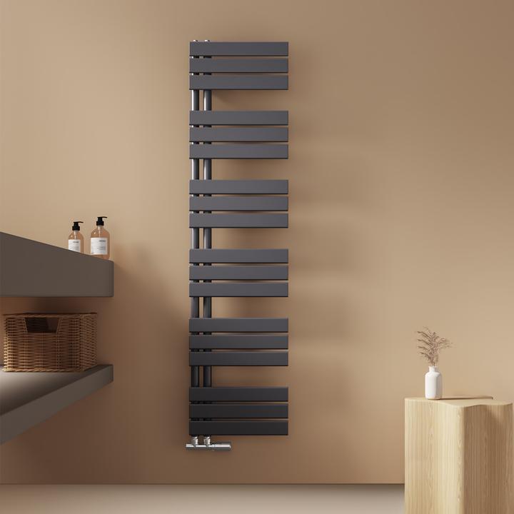 Produktbild Emke Badheizkörper Handtuchhalter Handtuchwärmer 160x40cm Anthrazit 684w (718 W)