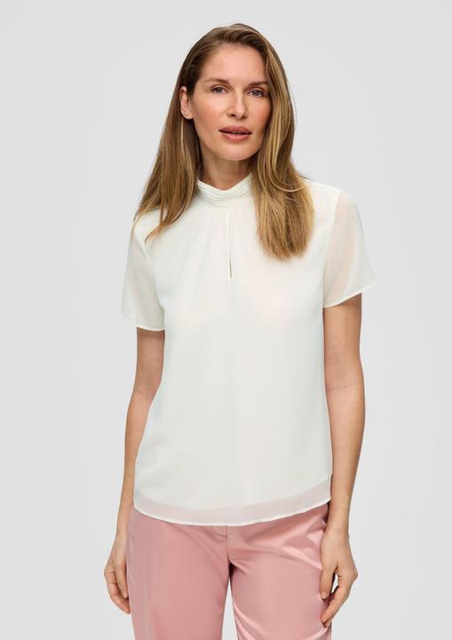 Actual product image s.Oliver Bluse Hochgeschlossene Chiffonbluse (46)